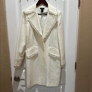 Elegant White Women's Coat by WDNY. 
Size 10.